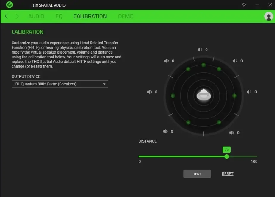 Razer Surround Sound Calibration